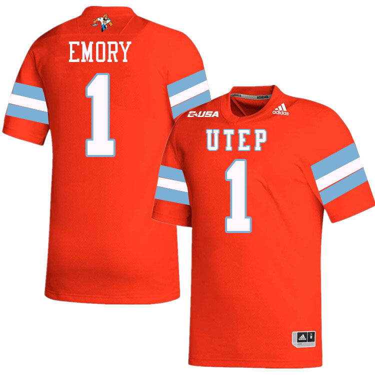 #1 Ashten Emory UTEP Jersey,UTEP Miners College Football Jersey,Uniforms-Throwback